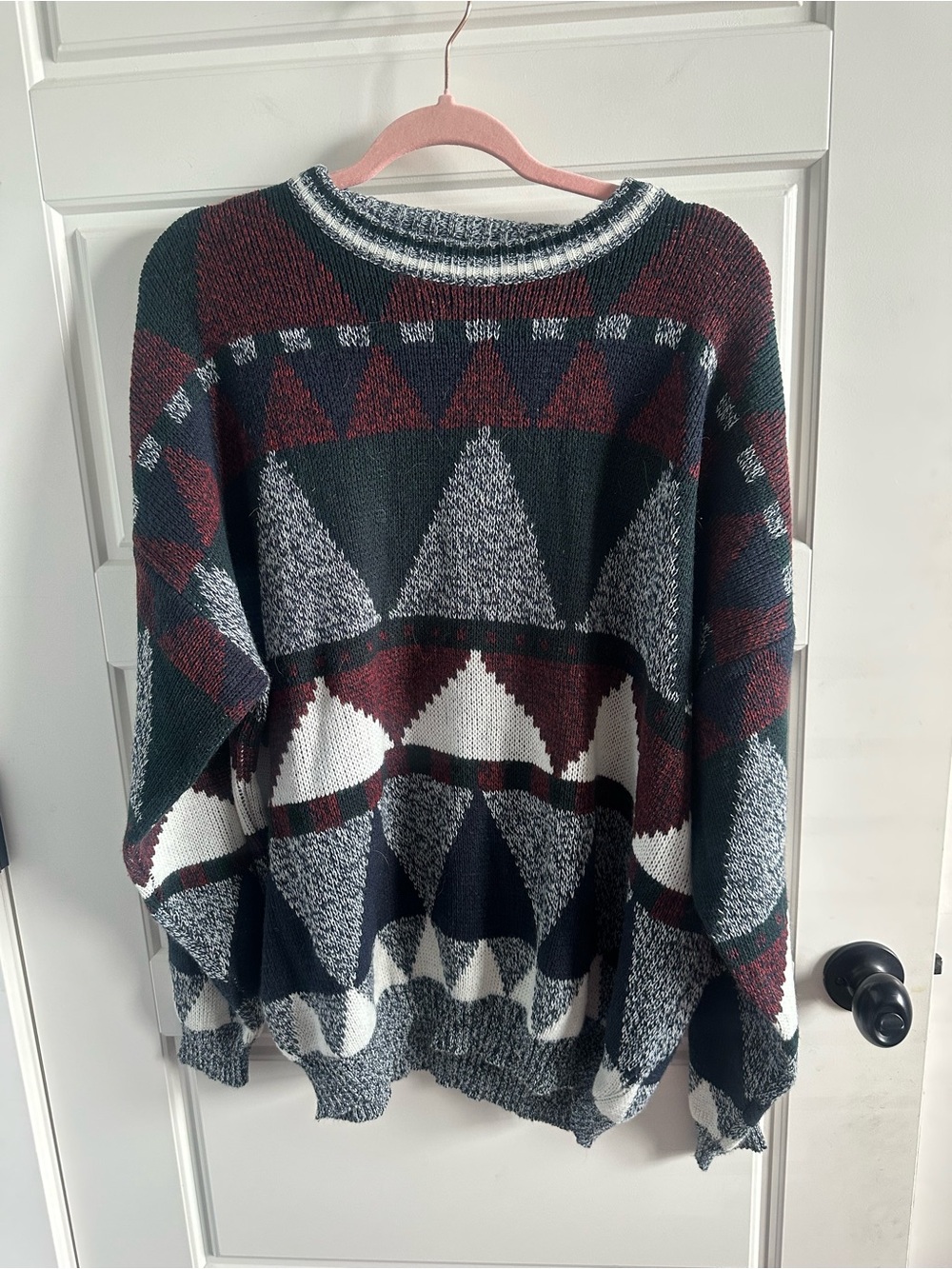 Sweater Graphix XL Men’s Geometric Knit Sweater 90s Southwestern Grandpa